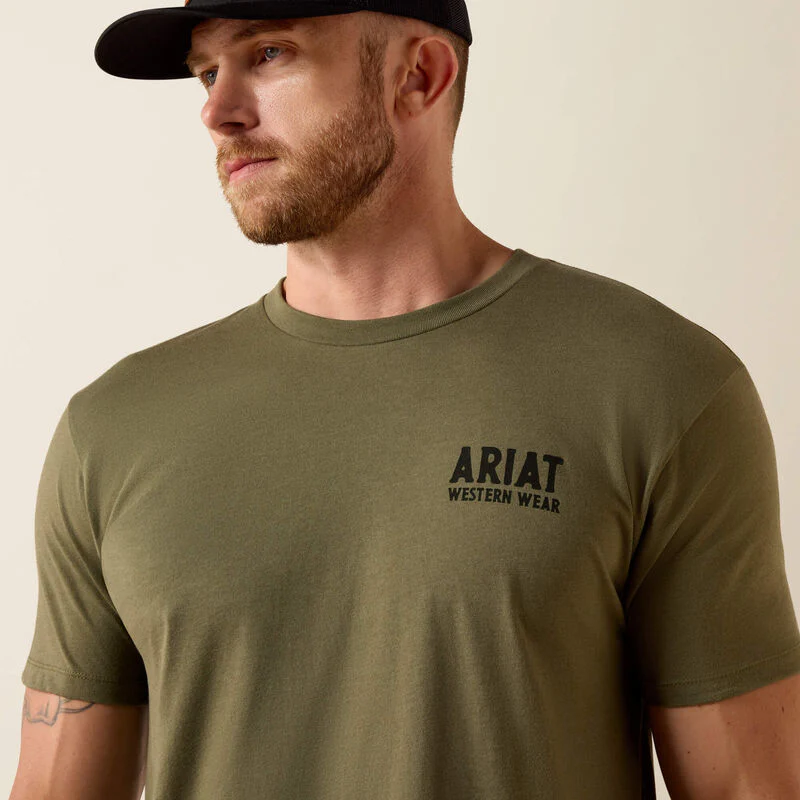 Ariat Outline Military Green T-Shirt - Image 4