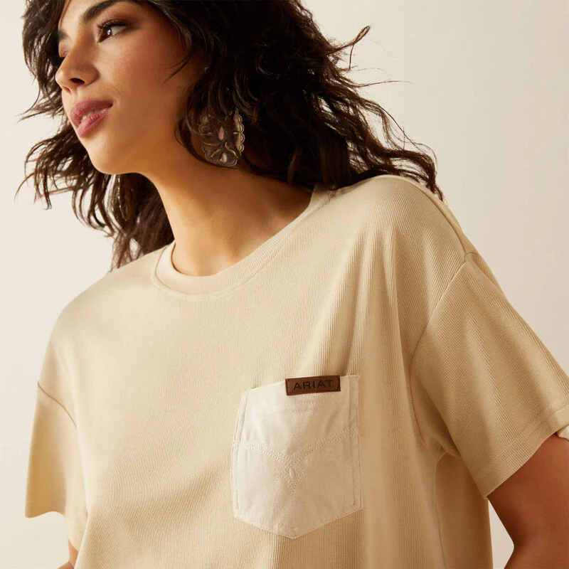 Ariat Patron Oyster Crop Tee - Image 2