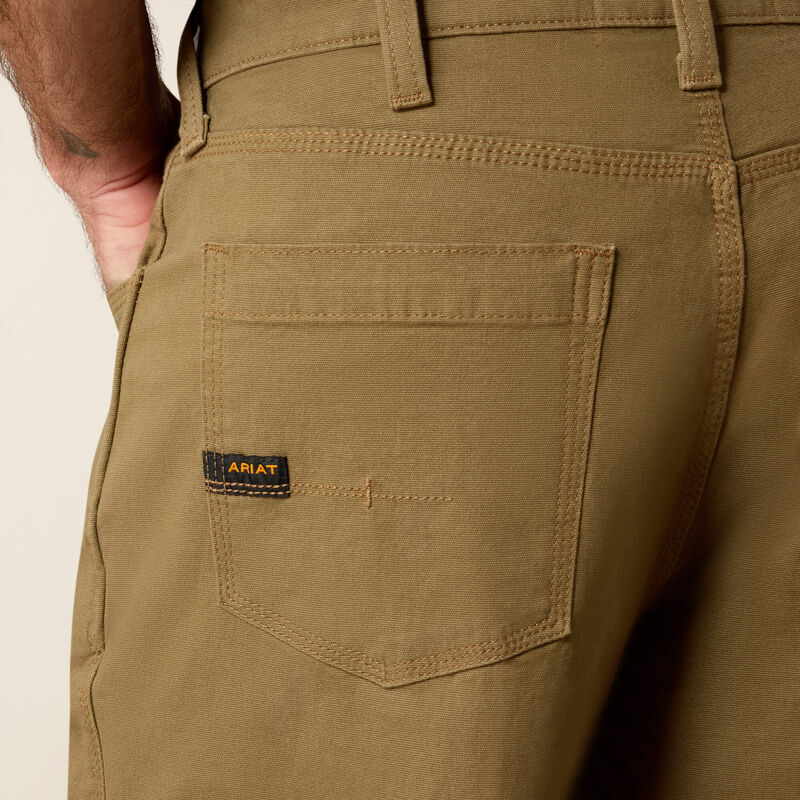 Ariat Rebar DuraStretch Made Tough 10" Short Field Khaki - Image 4