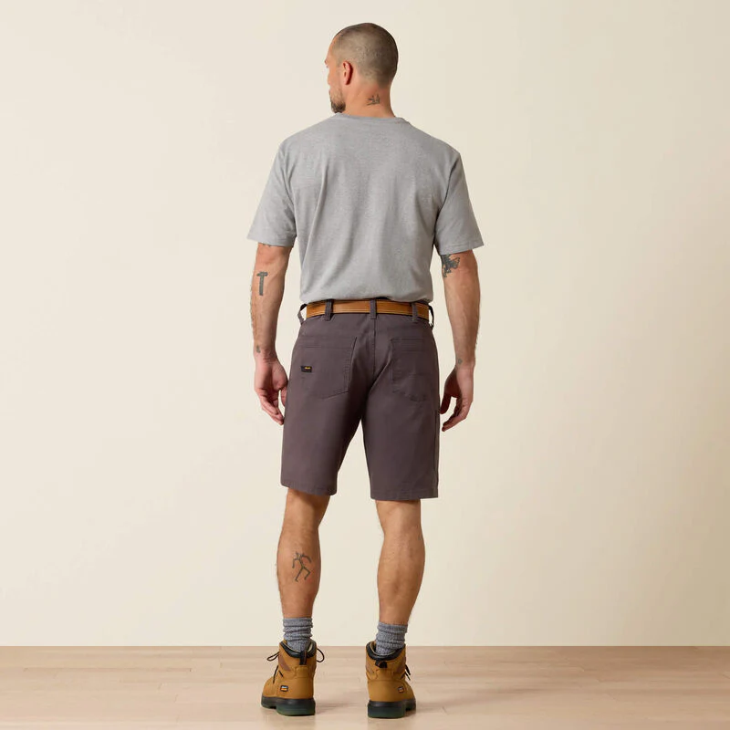 Ariat Rebar DuraStretch Made Tough 10" Short Rebar Grey - Image 2