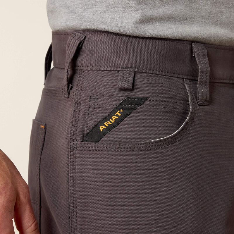 Ariat Rebar DuraStretch Made Tough 10" Short Rebar Grey - Image 4