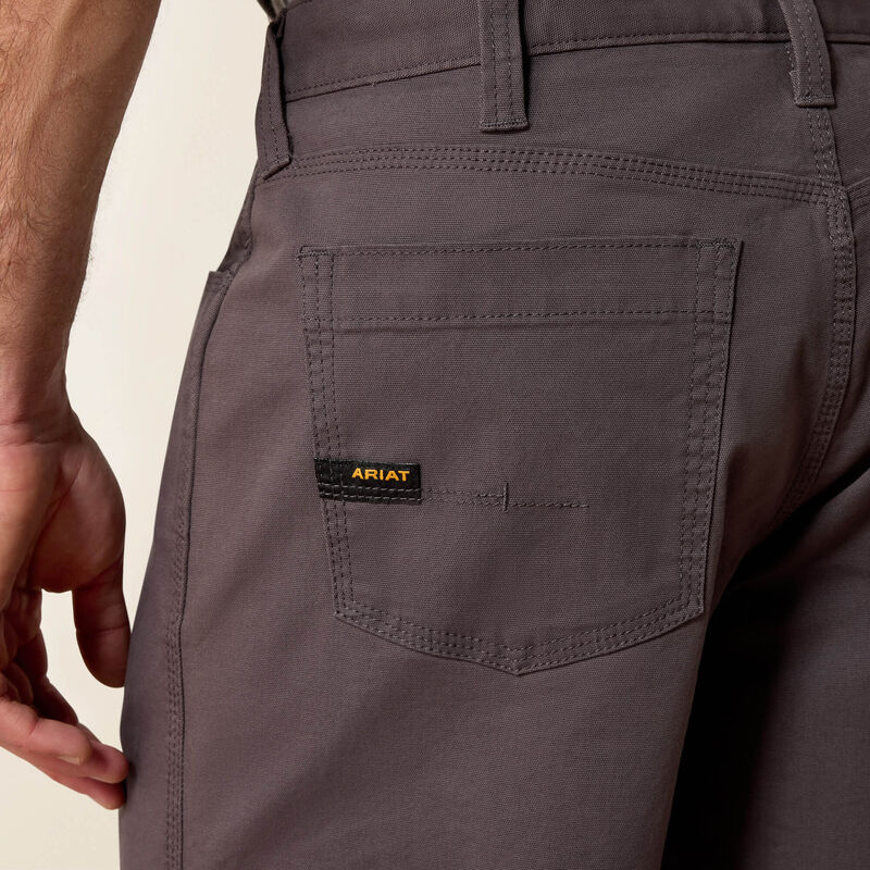 Ariat Rebar DuraStretch Made Tough 10" Short Rebar Grey - Image 5
