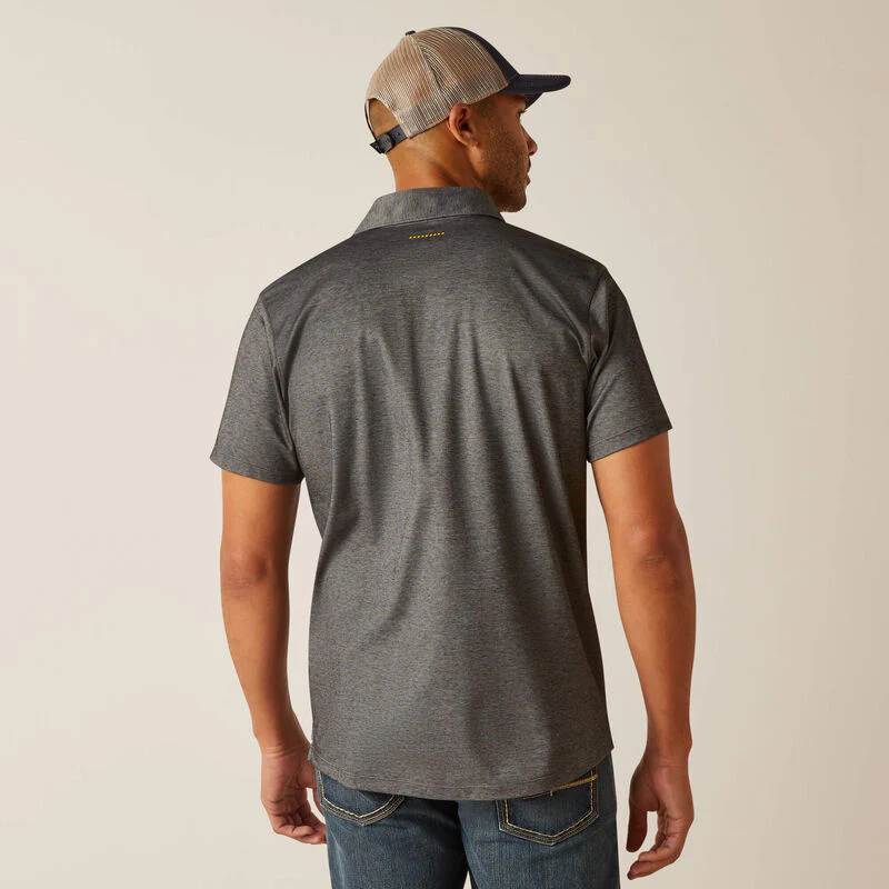 Ariat Rebar Foreman Polo Charcoal - Image 3