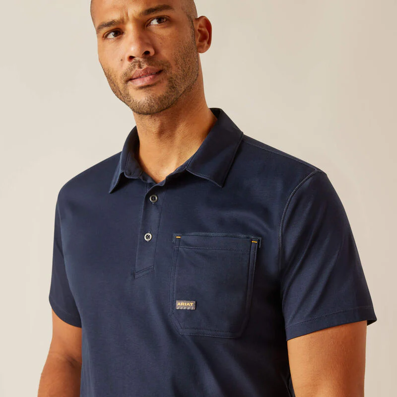 Ariat Rebar Foreman Polo Navy - Image 2