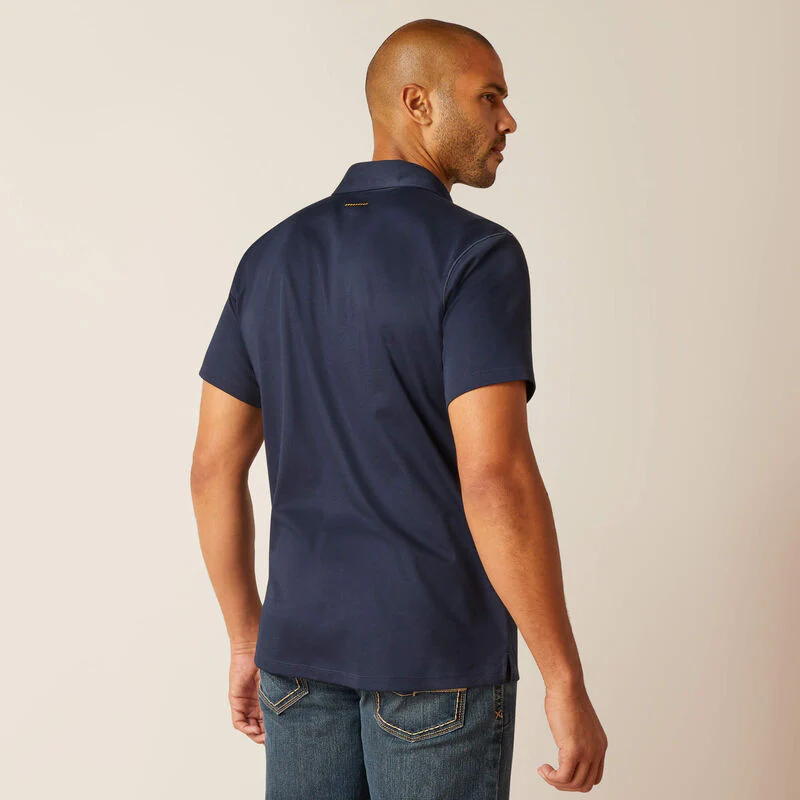 Ariat Rebar Foreman Polo Navy - Image 3