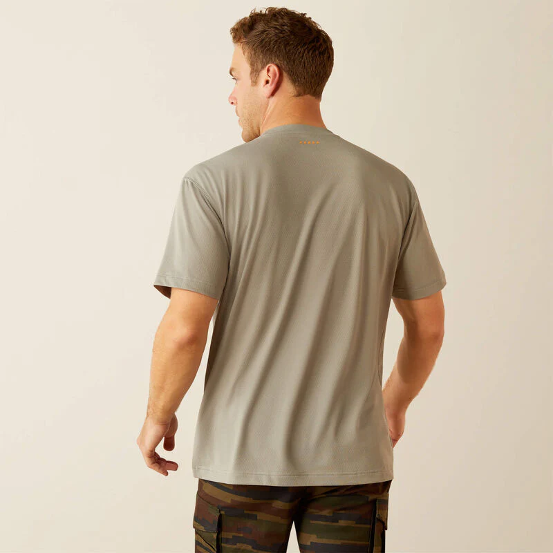 Ariat Rebar Heat Fighter Staple T-Shirt Wild Dove - Image 2
