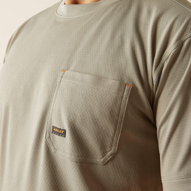 Ariat Rebar Heat Fighter Staple T-Shirt Wild Dove - Image 4