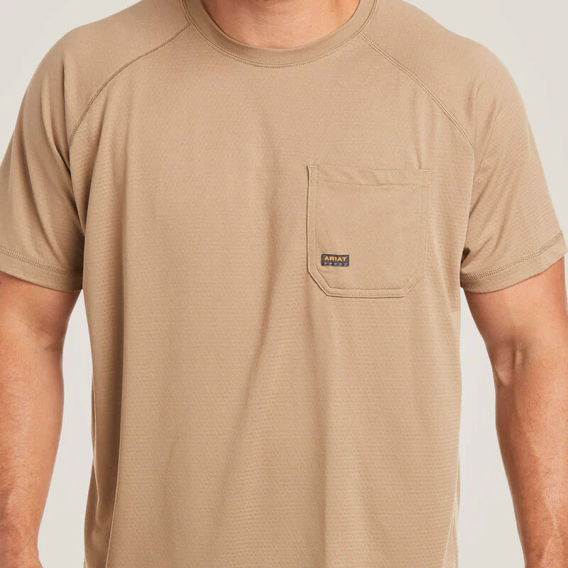 Ariat Rebar Heat Fighter T-Shirt Khaki - Image 4