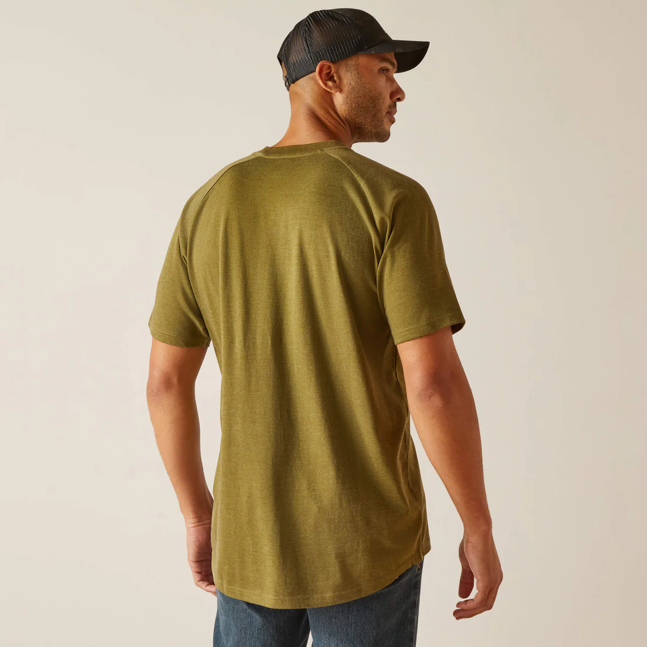 Ariat Rebar Lichen Green Men's T-Shirt - Image 2