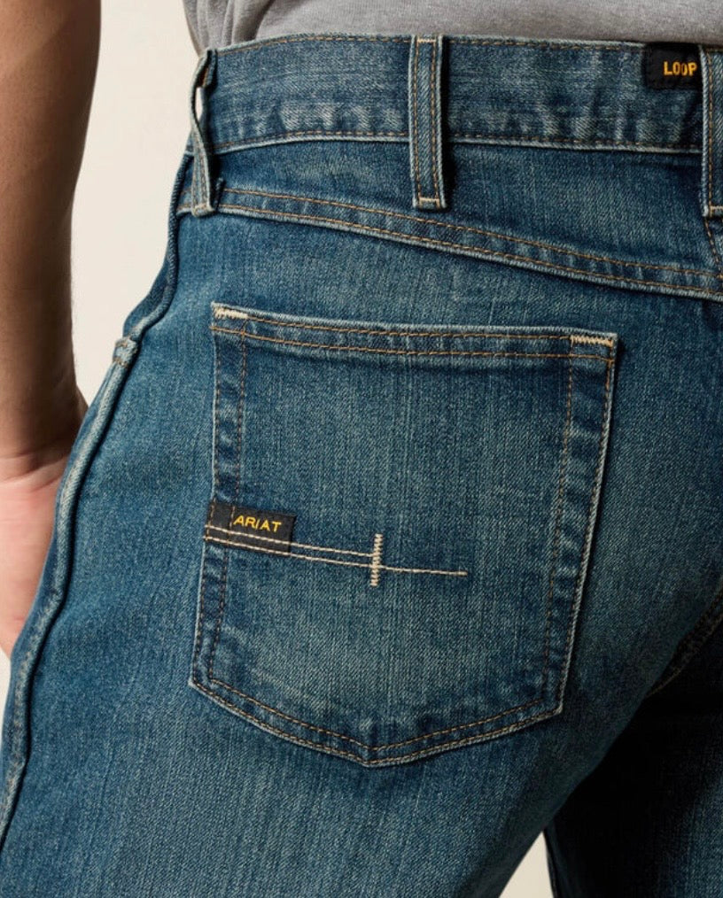 Ariat Rebar M4 Relaxed DuraStretch Basic Bootcut Jean - Image 5