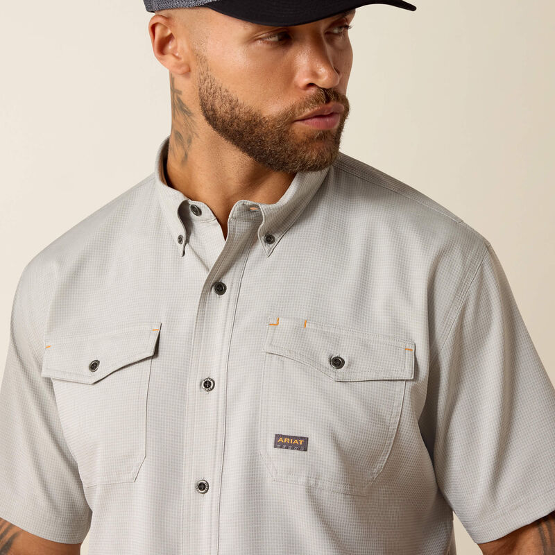 Ariat Rebar Made Tough VentTEK DuraStretch Work Shirt Limestone - Image 5