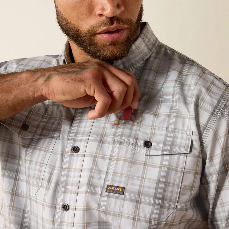 Ariat Rebar Made Tough VentTEK DuraStretch Work Shirt Micro Chip - Image 5