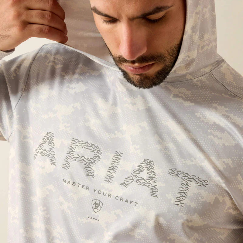 Ariat Rebar Sunblocker Printed Craft Hooded Long Sleeve T-Shirt - Image 3