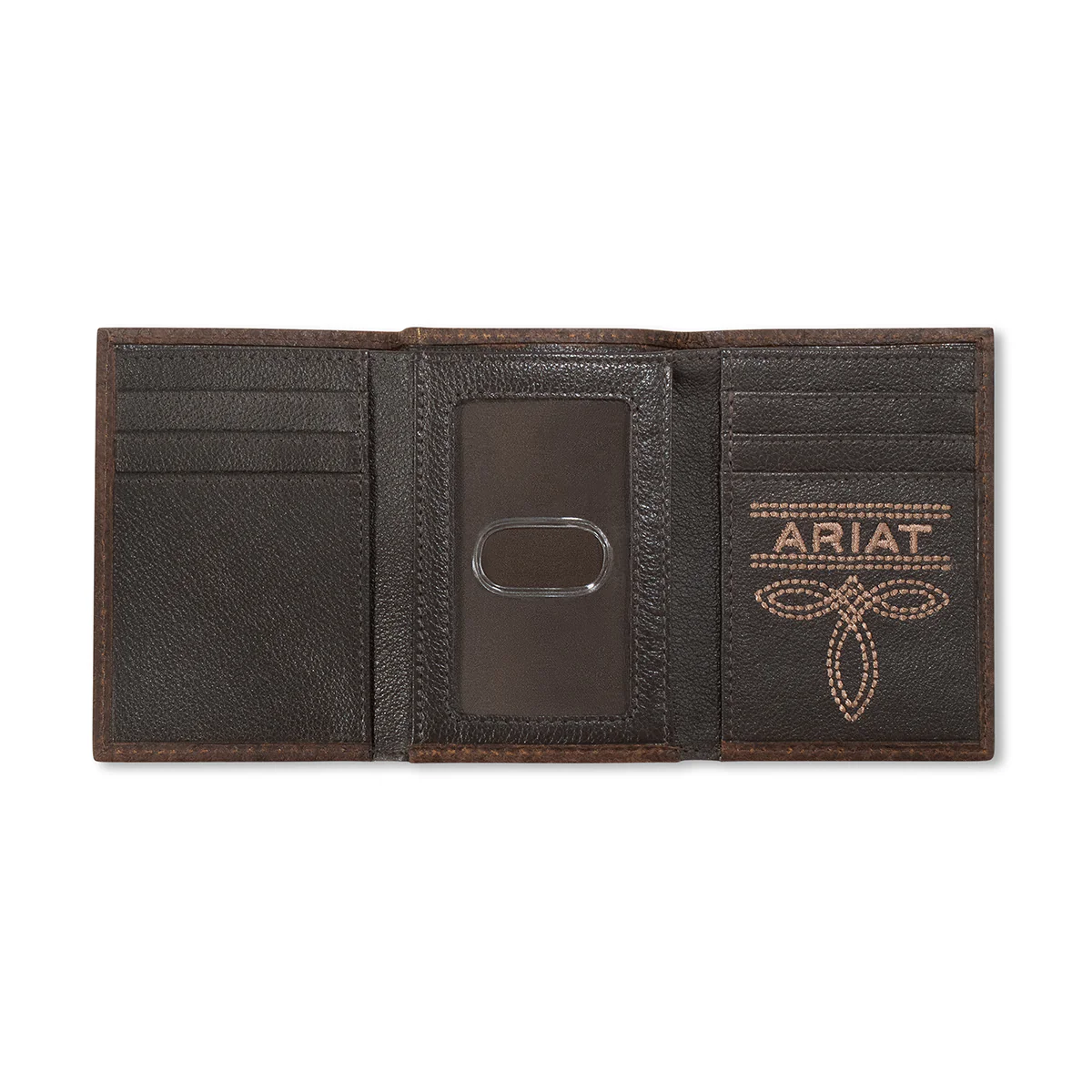 Ariat Trifold Bug Stitch Brown - Image 2