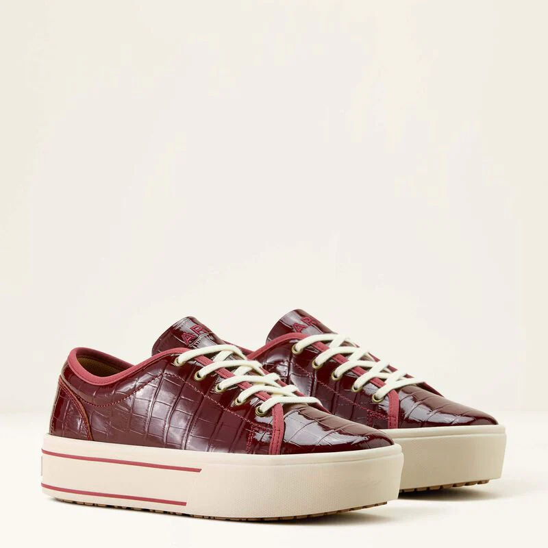 Ariat Skylar Dubonnet Croc Print Shoes - Image 5
