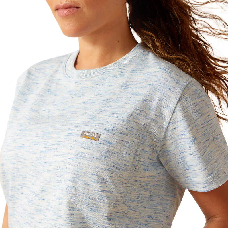 Ariat Space Dye Blue Rebar Women's T-Shirt - Image 3