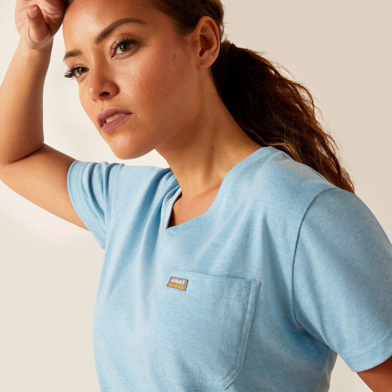 Ariat V-Neck Norse Blue Rebar Women's T-Shirt - Image 3