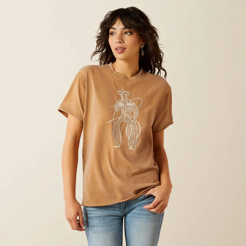 Ariat Women’s Buckaroo Embroidered Tee - Image 2