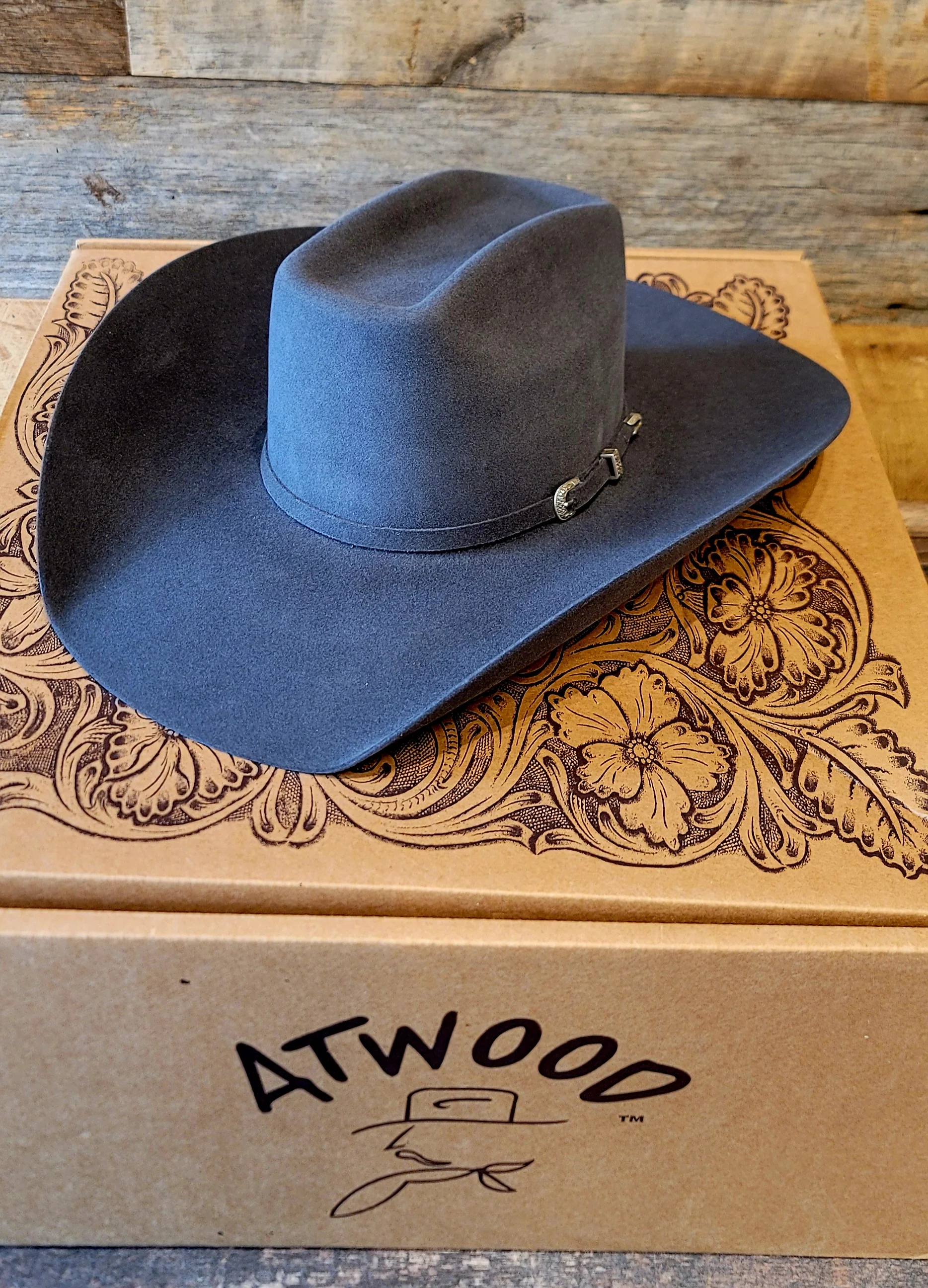 Atwood Steel Grey Kaycee Cash 5X Cowboy Hat - Image 7