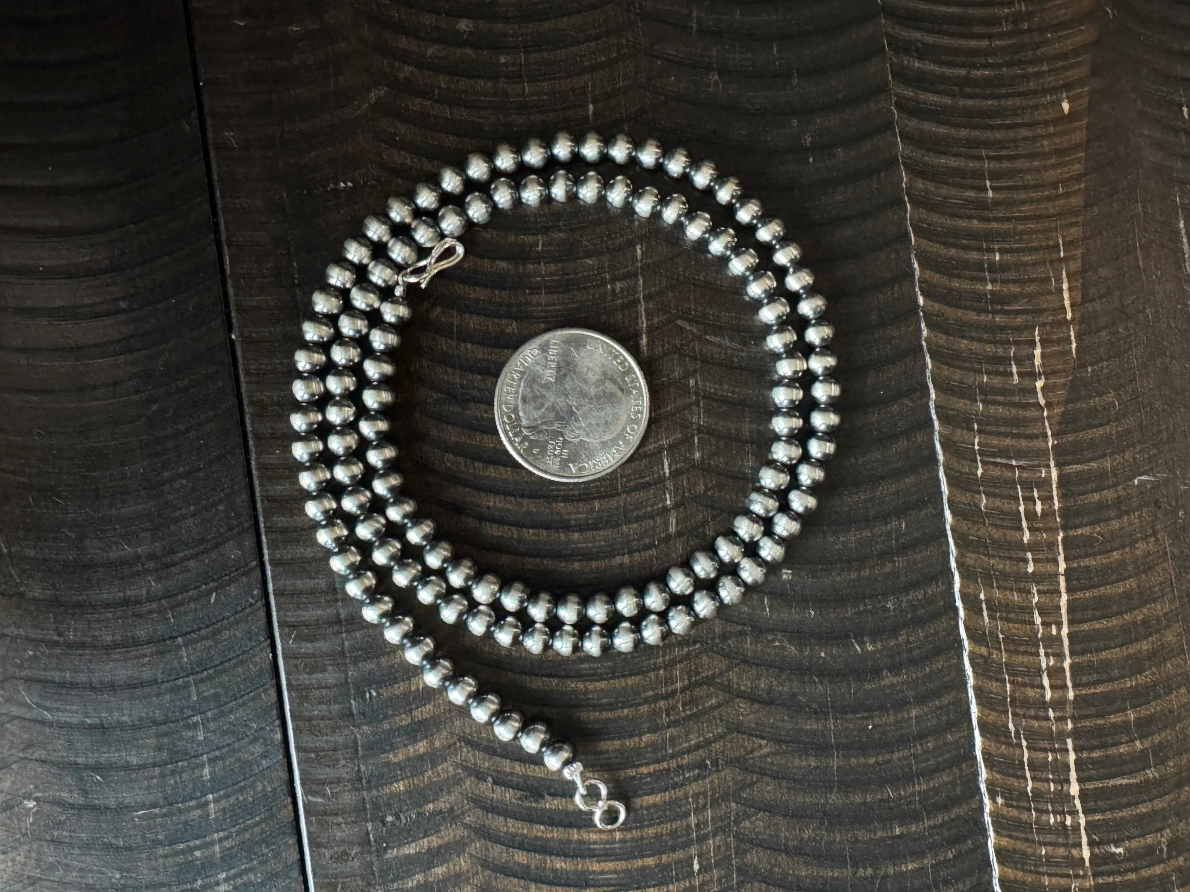 Authentic 5mm 22” Navajo Pearl Necklace - Image 2