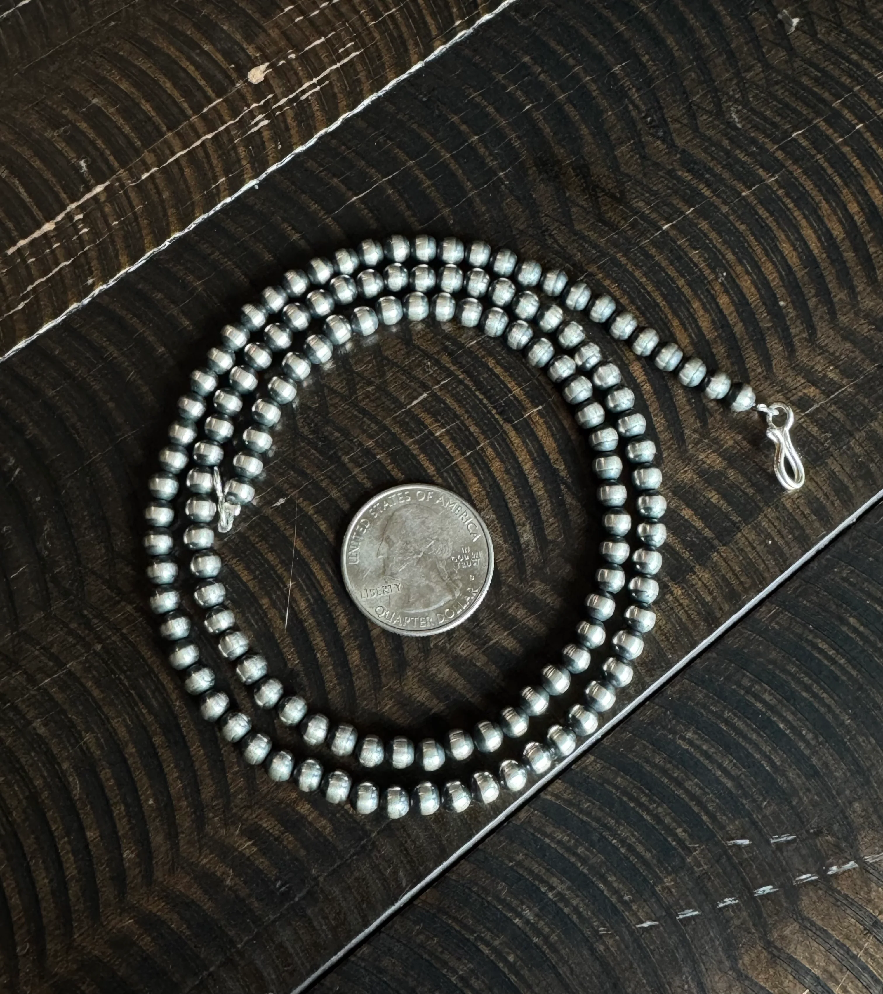 Authentic 5mm 24” Navajo Pearl Necklace - Image 2