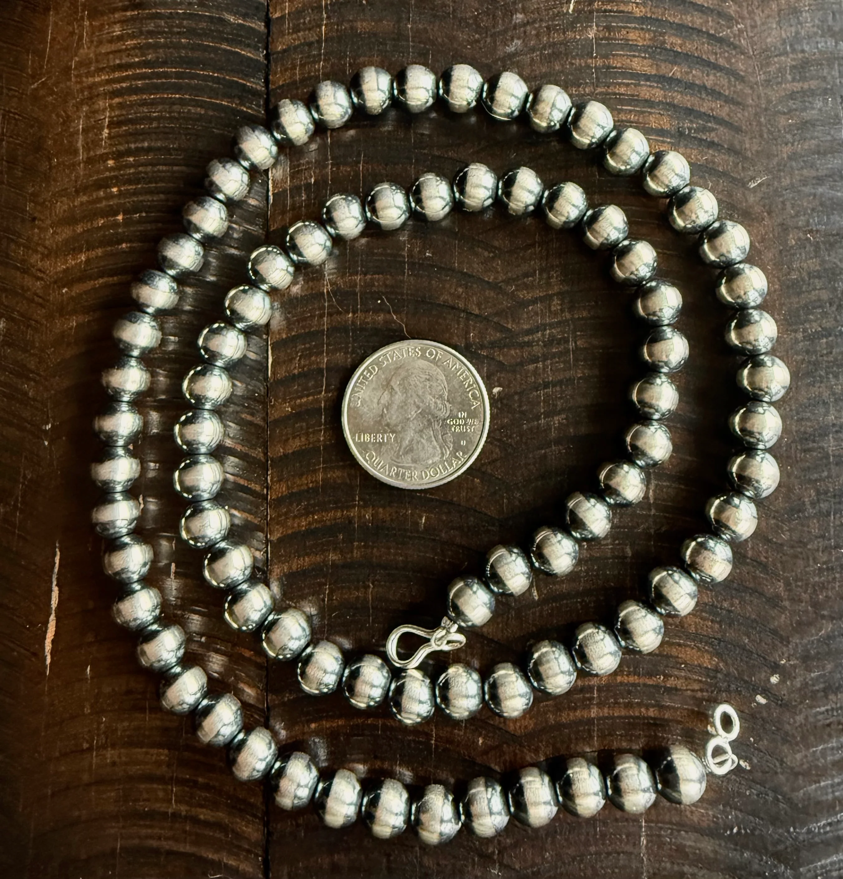 Authentic 8mm 25” Navajo Pearl Necklace - Image 2