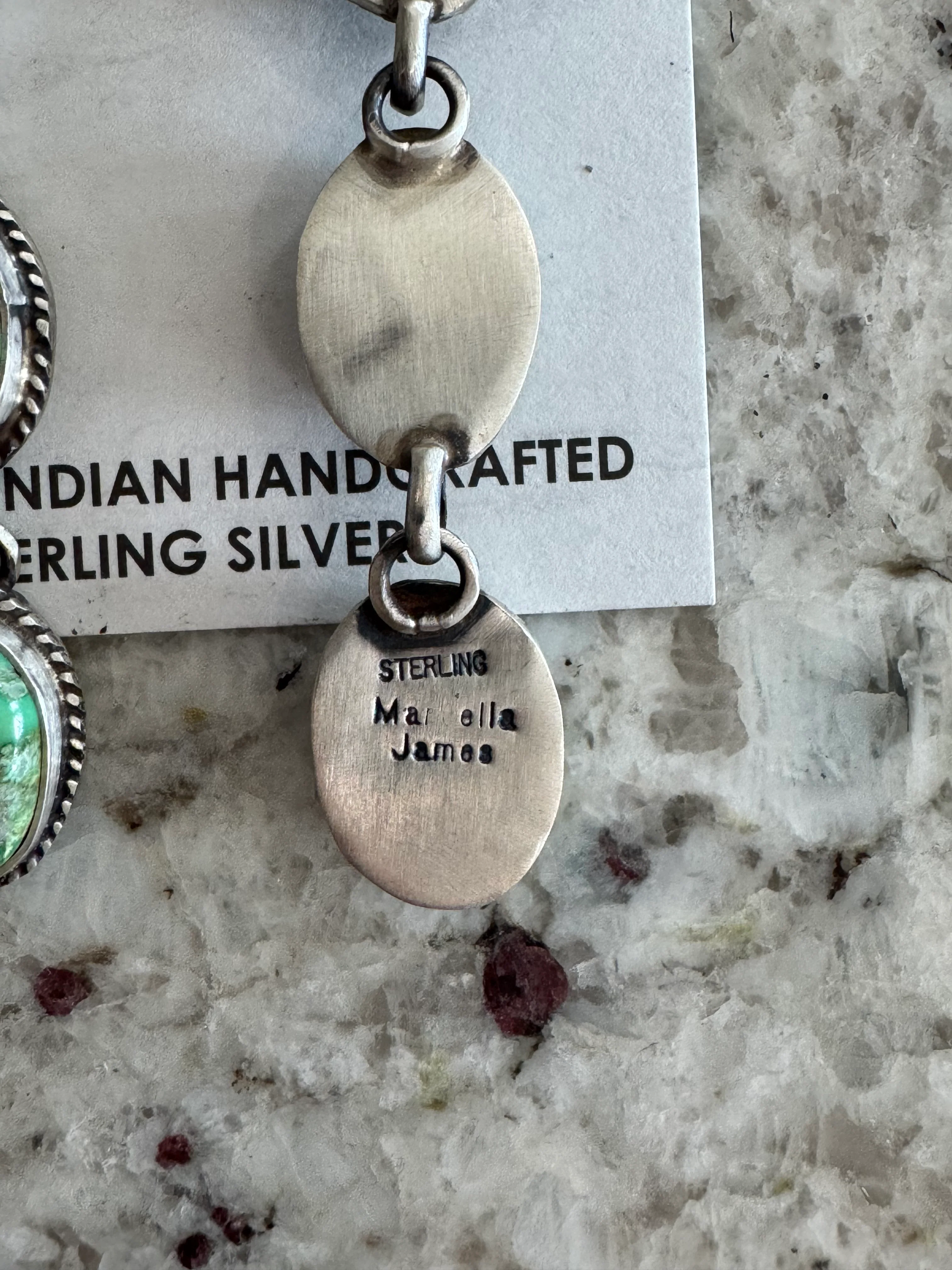 Authentic Green Dahlia Dangle Earrings - Image 3