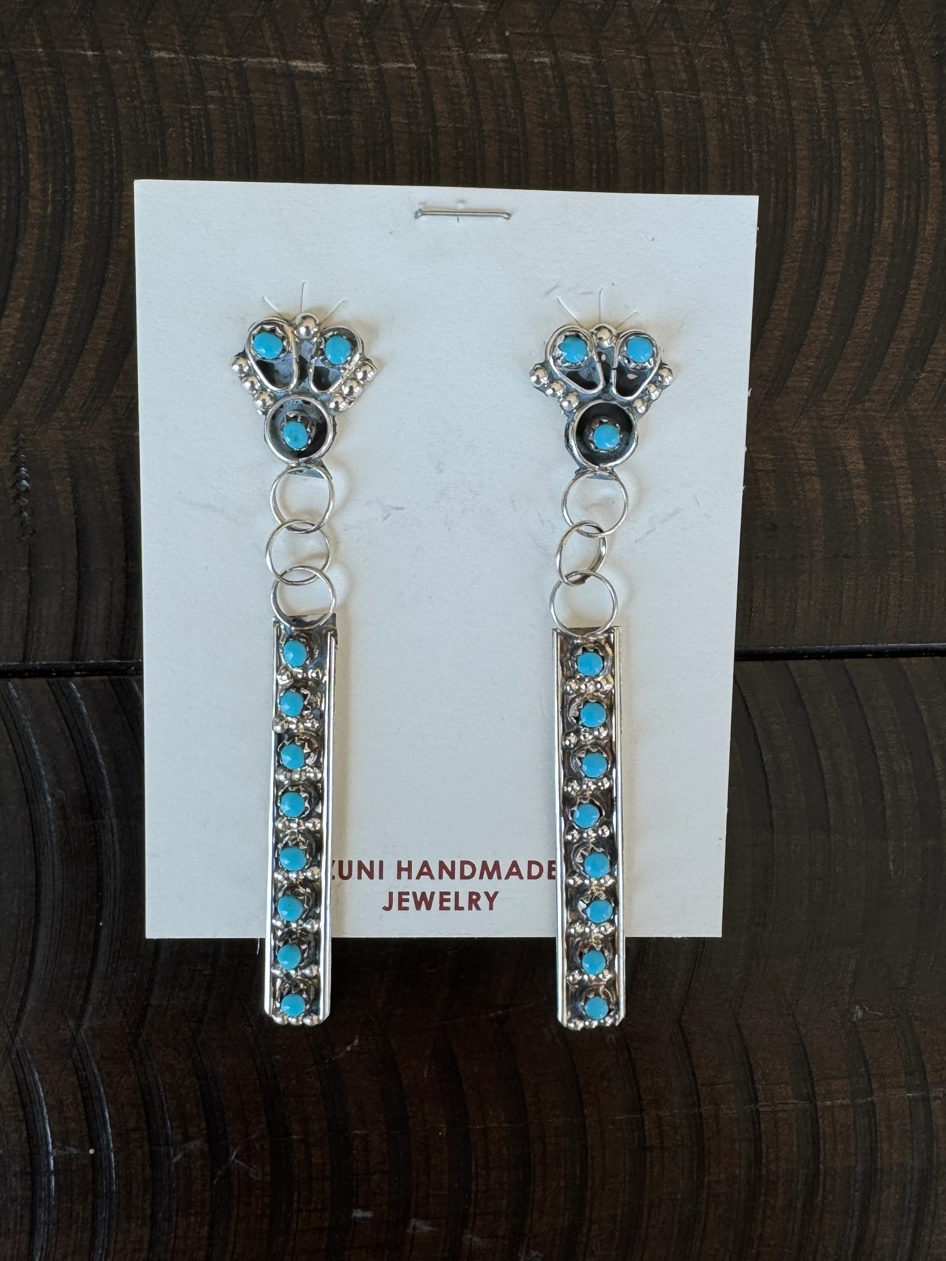 Authentic Hannah Turquoise Bar Earrings - Image 2