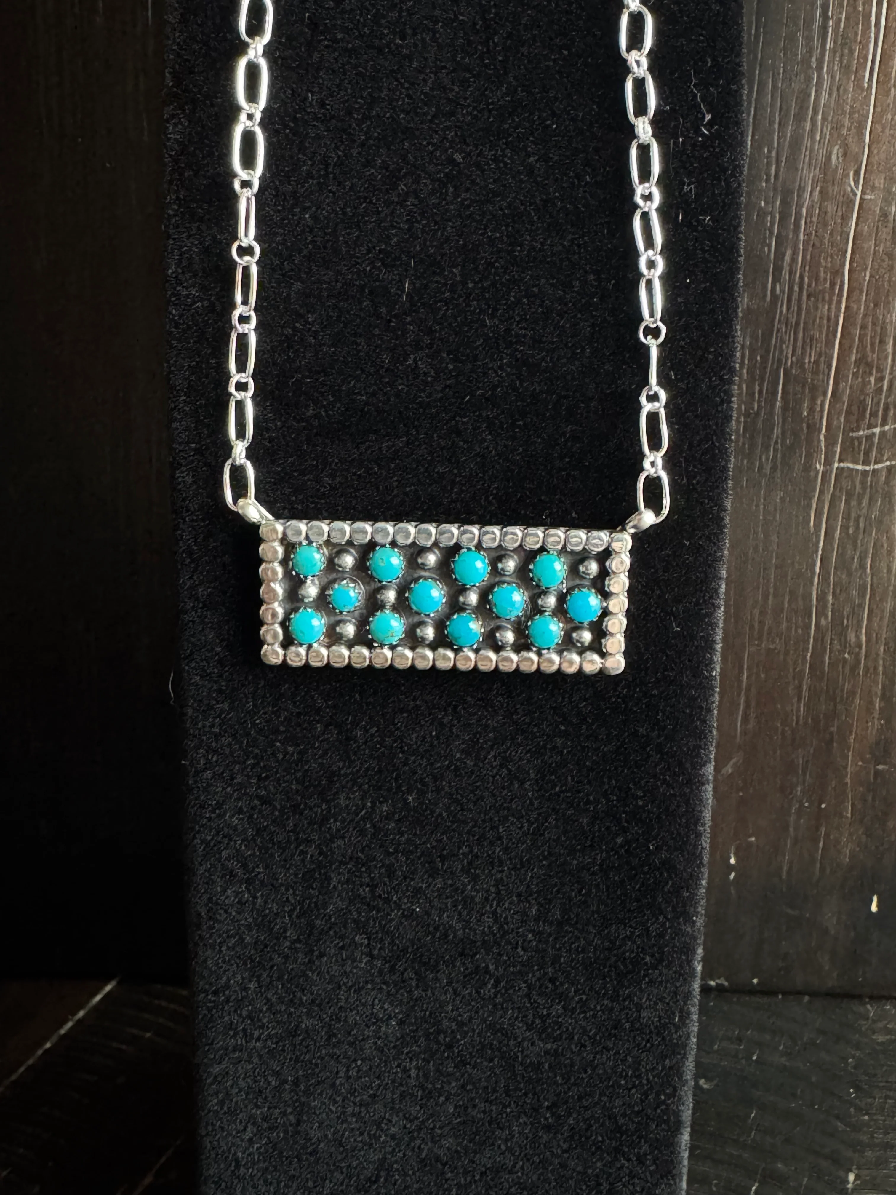 Authentic Hannah Turquoise Bar Necklace - Image 2