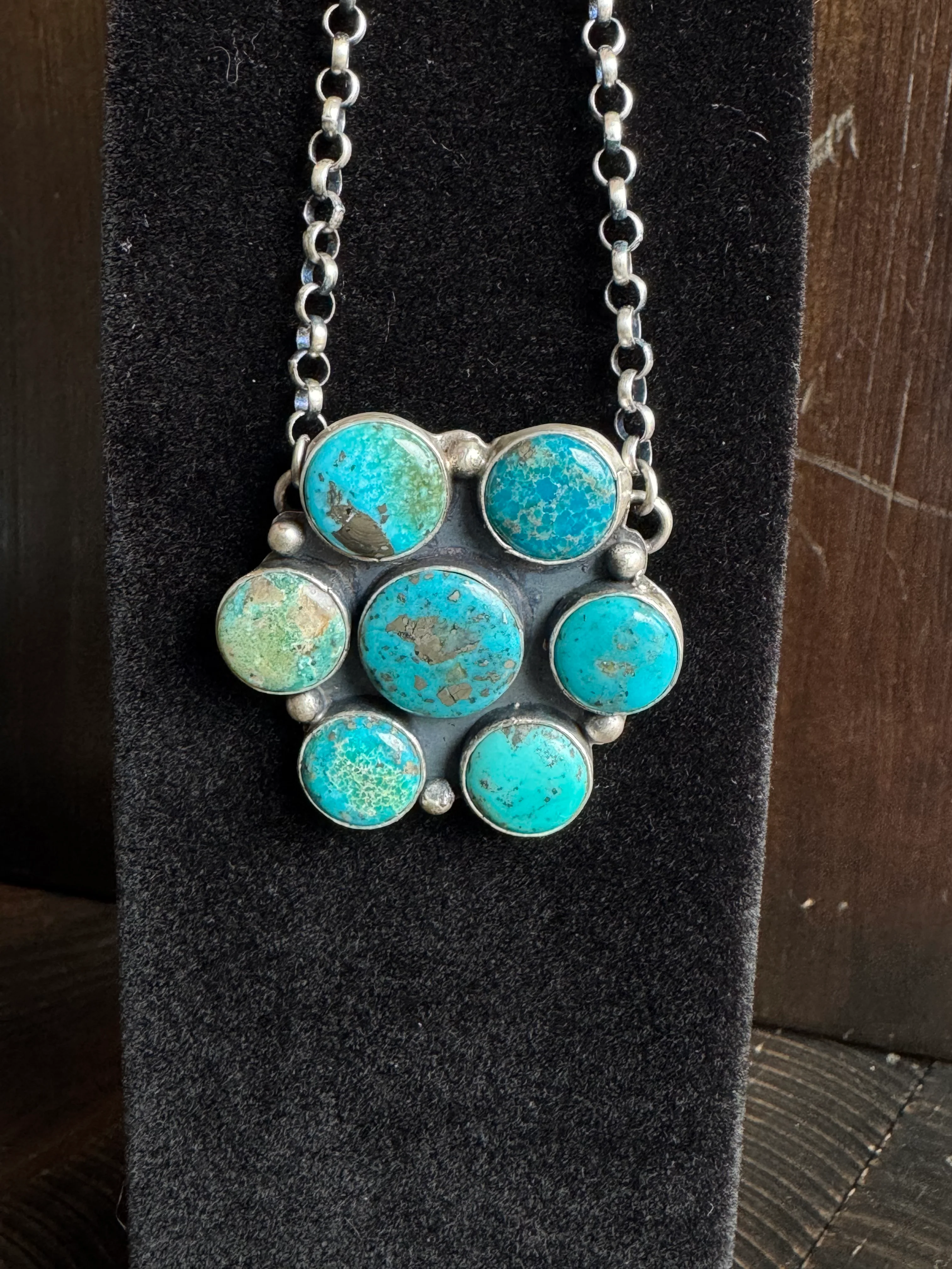 Authentic Isabella Turquoise Cluster Necklace - Image 2