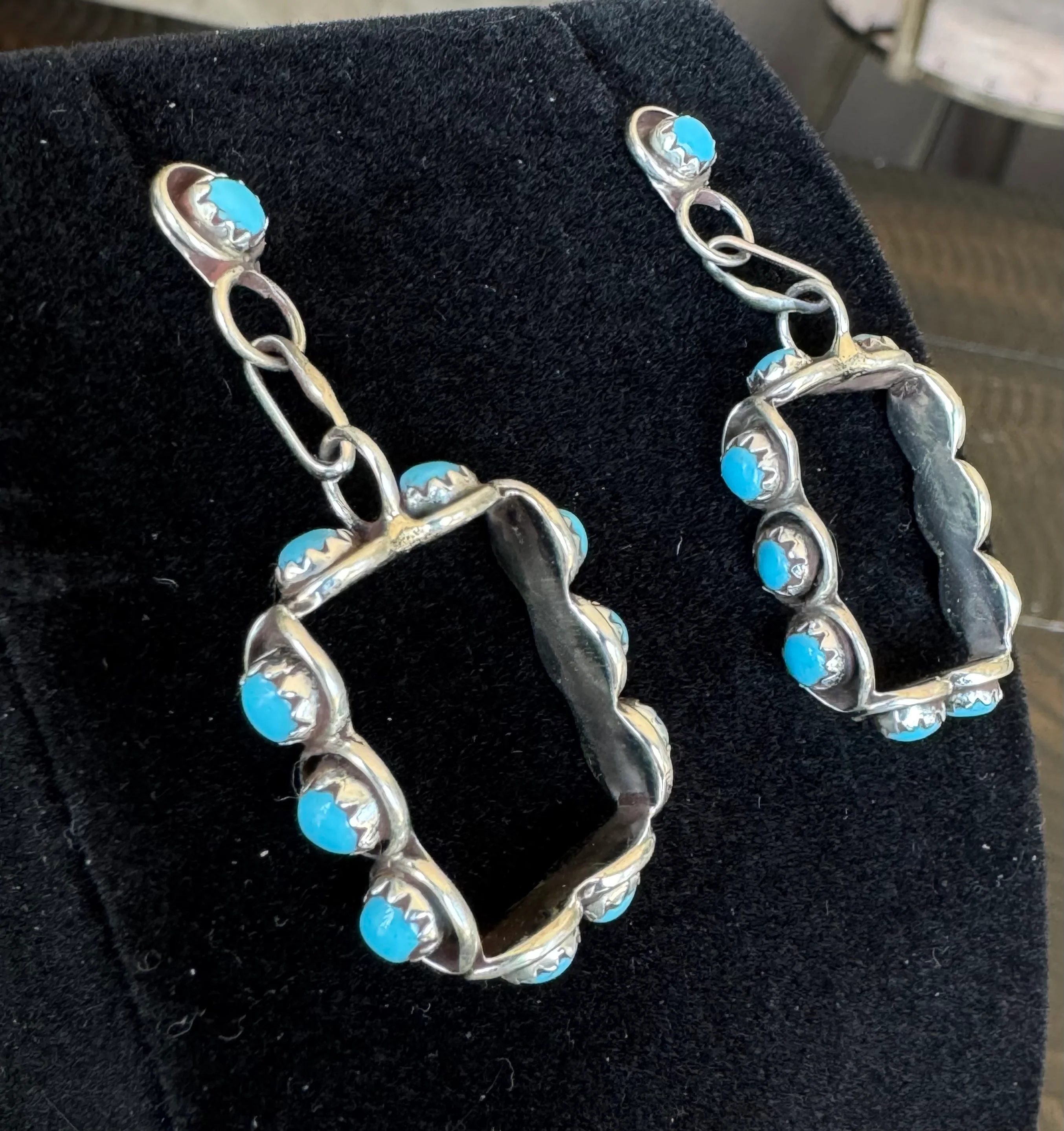Authentic Lainey Turquoise Hoop Earrings - Image 2