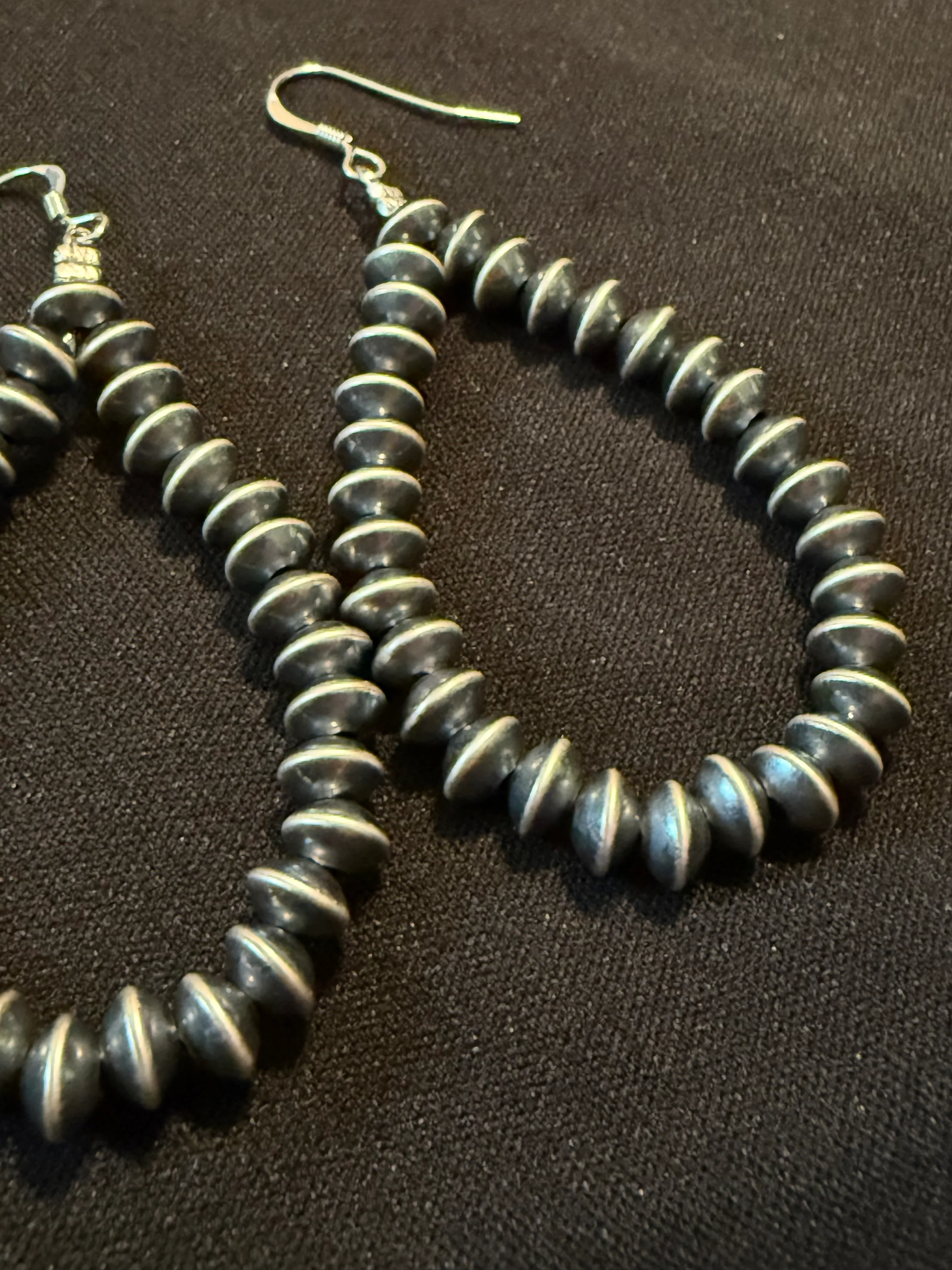 Authentic Navajo Saucer Pearl Earrings - Image 2