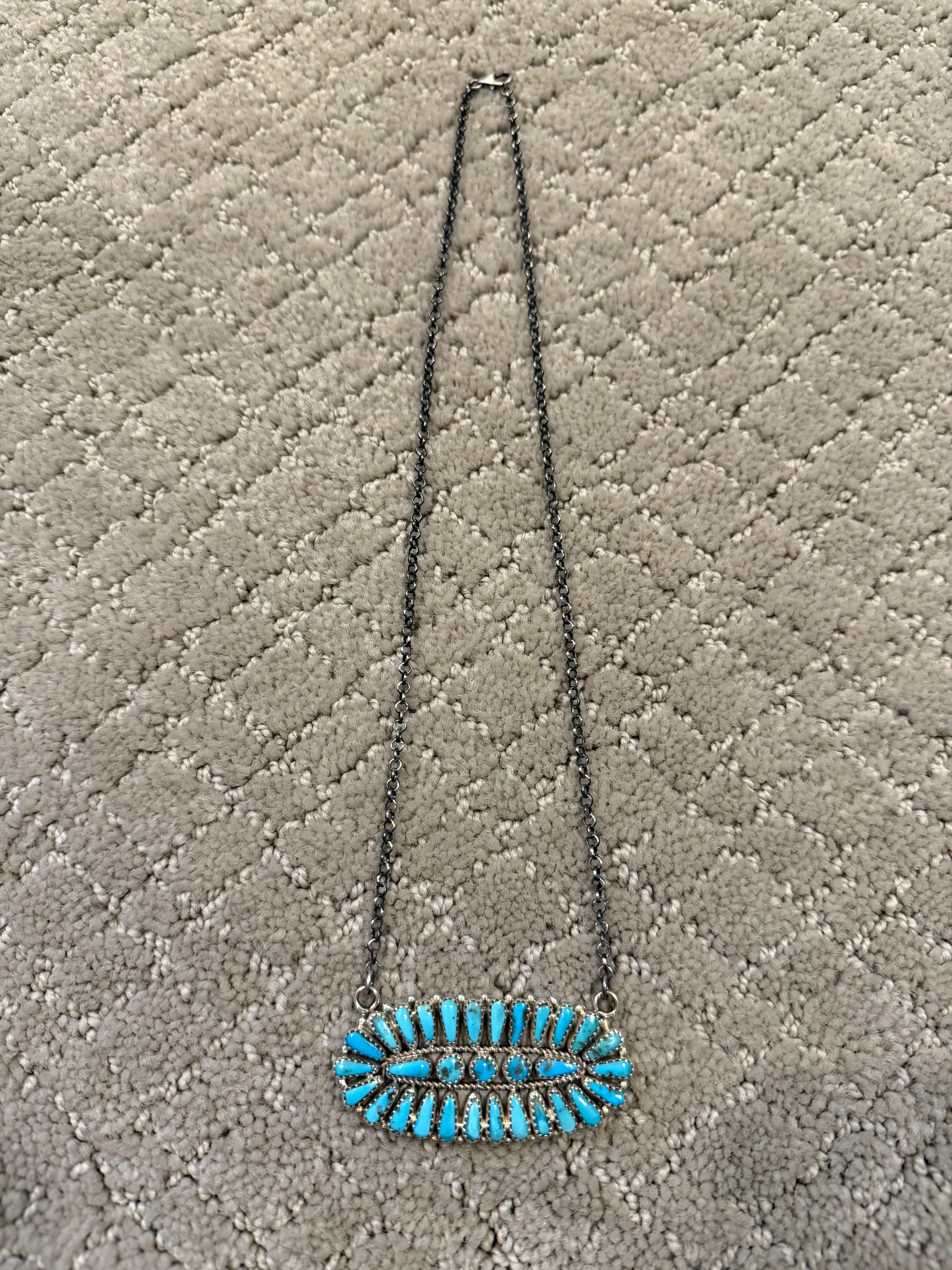 Authentic Needlepoint Burst Bar Necklace - Image 2