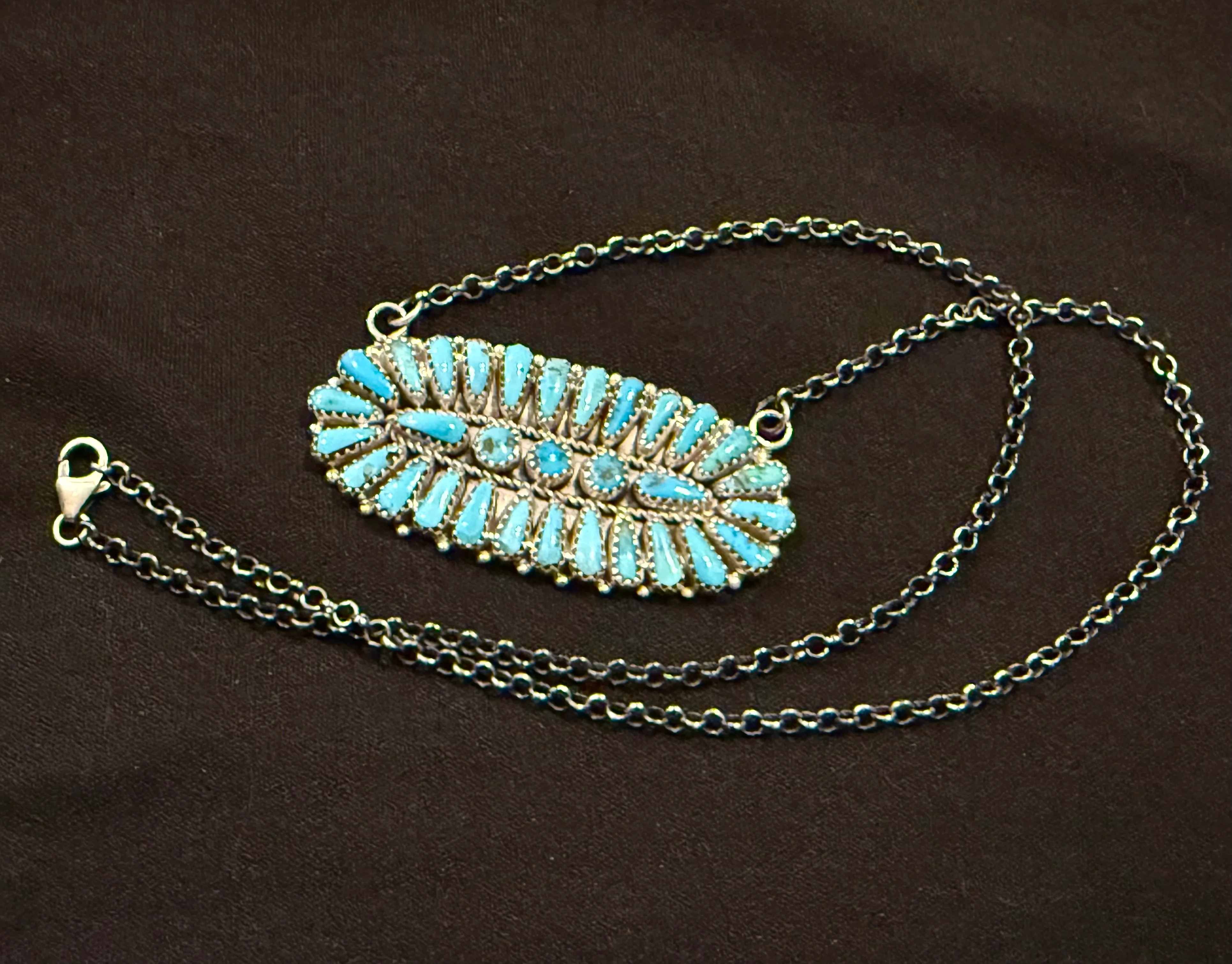 Authentic Needlepoint Burst Bar Necklace - Image 3