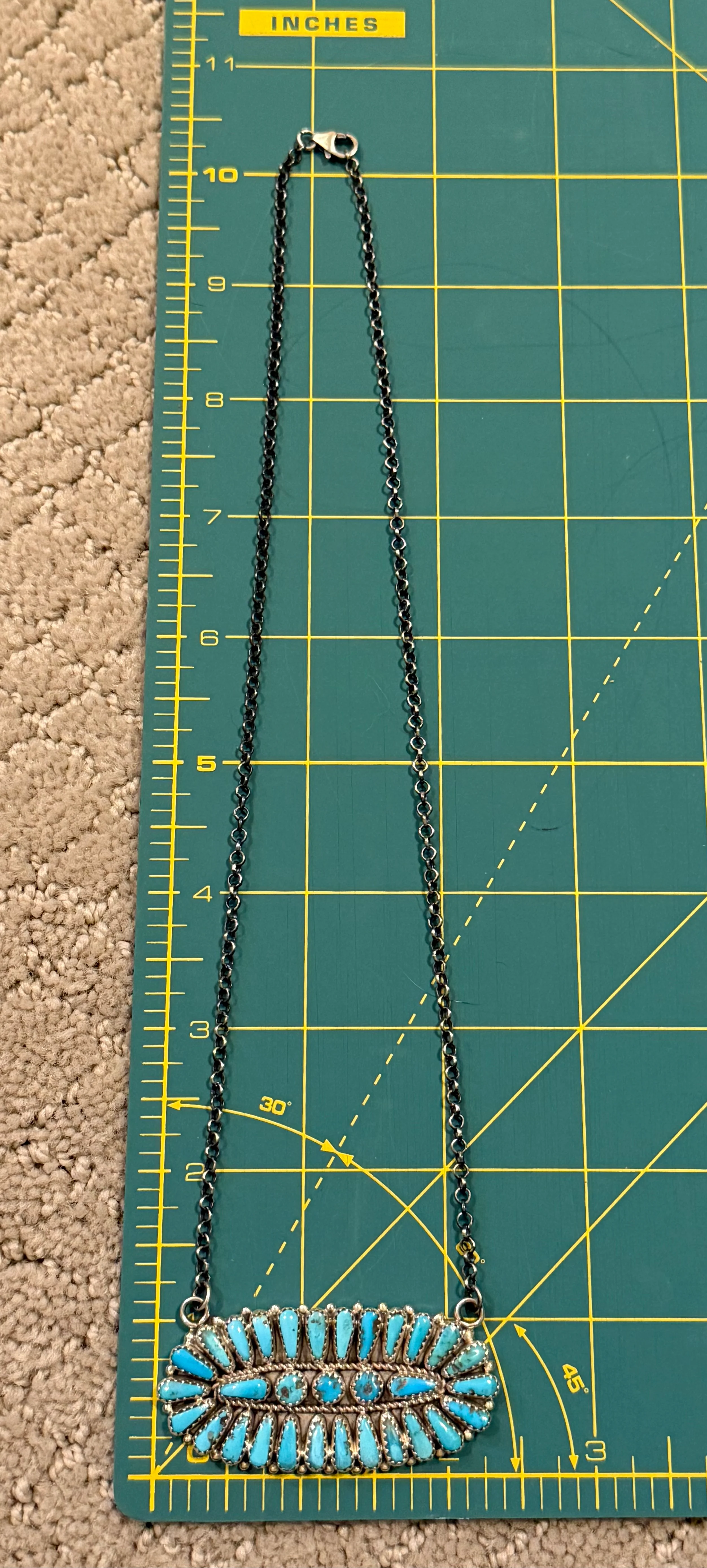 Authentic Needlepoint Burst Bar Necklace - Image 5