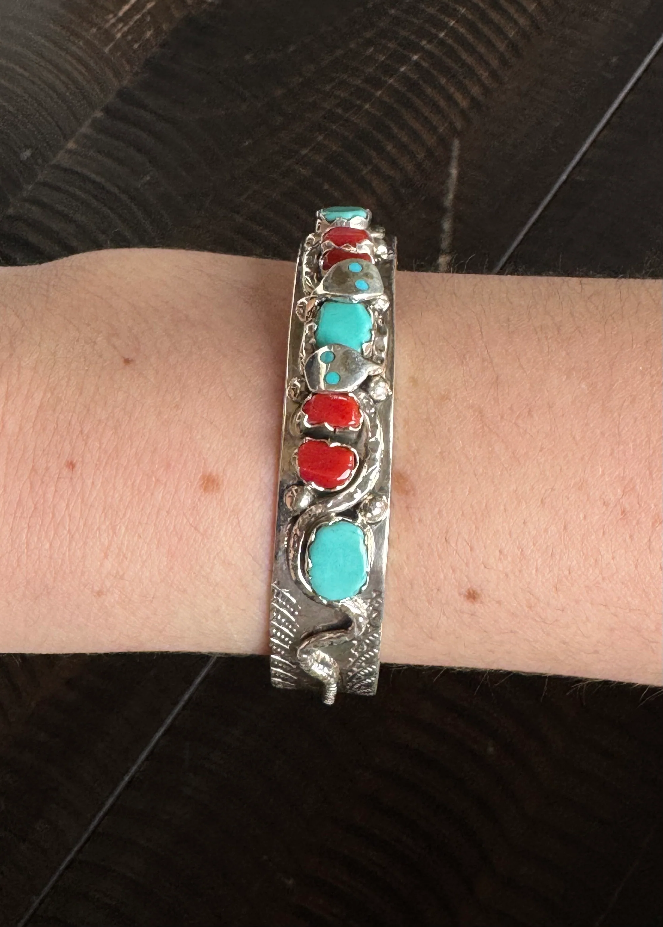 Authentic Effie C. Serpent Cuff in Red - Image 2