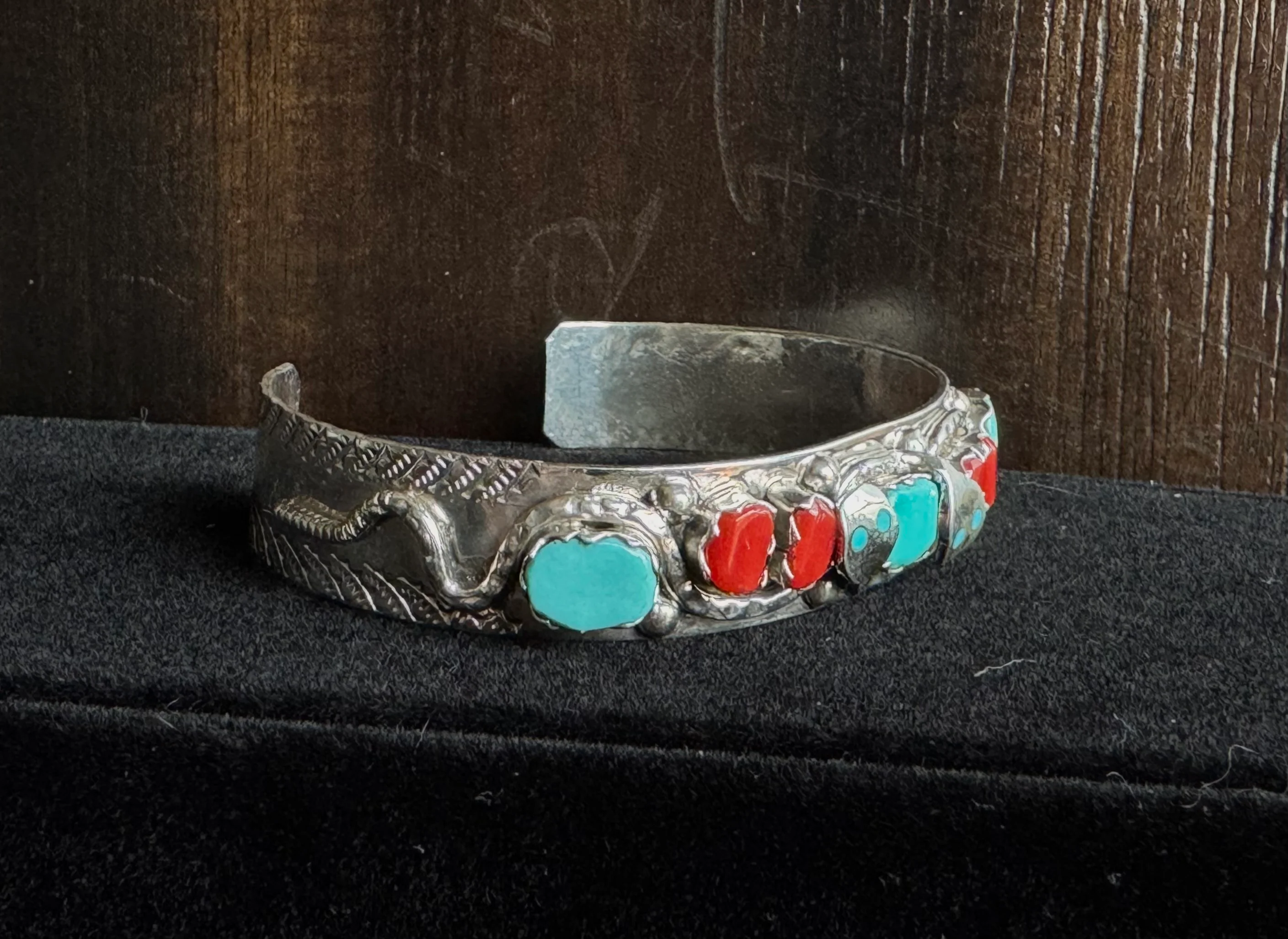 Authentic Effie C. Serpent Cuff in Red - Image 4