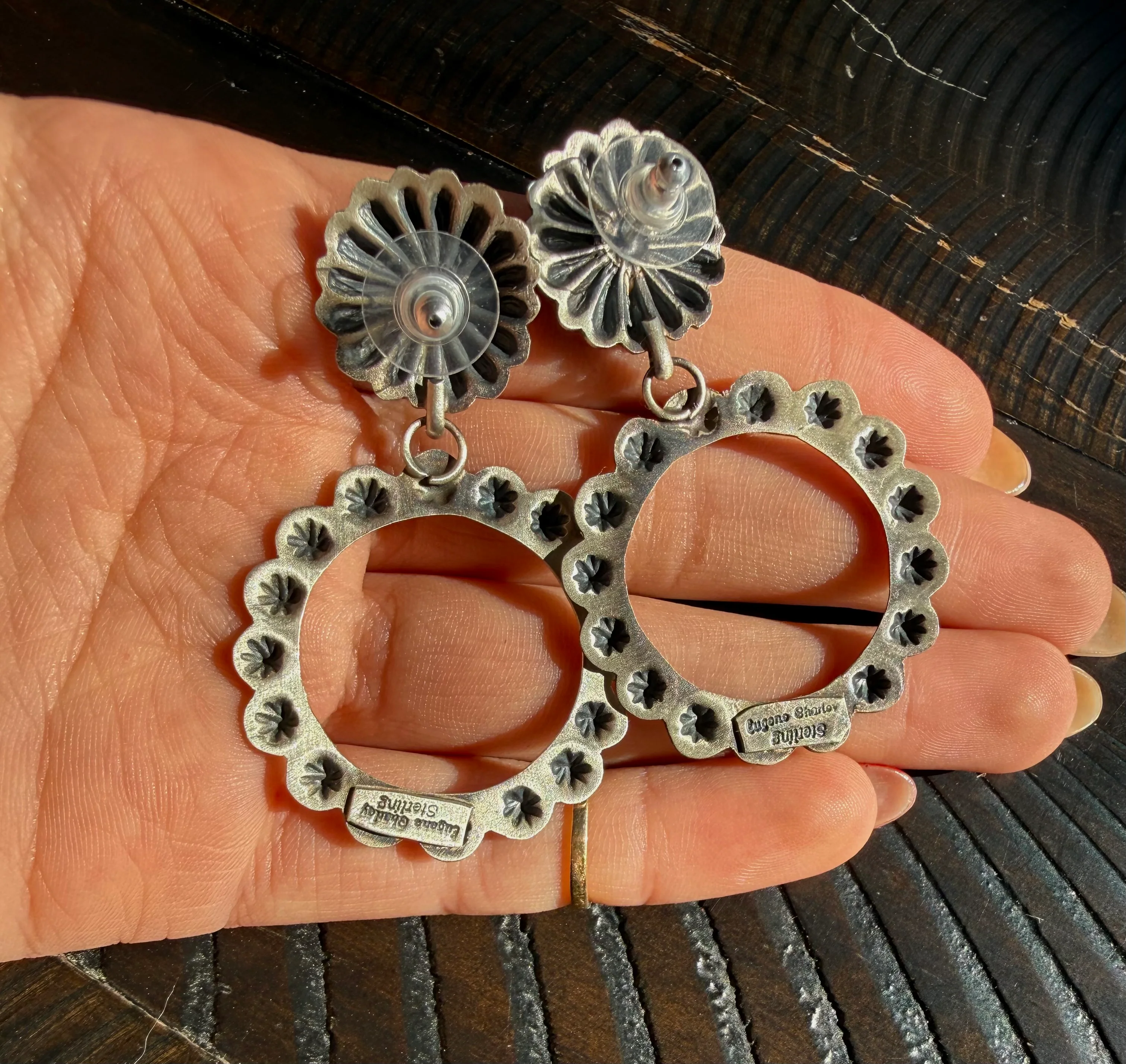 Authentic Sterling Floral Earring - Image 4