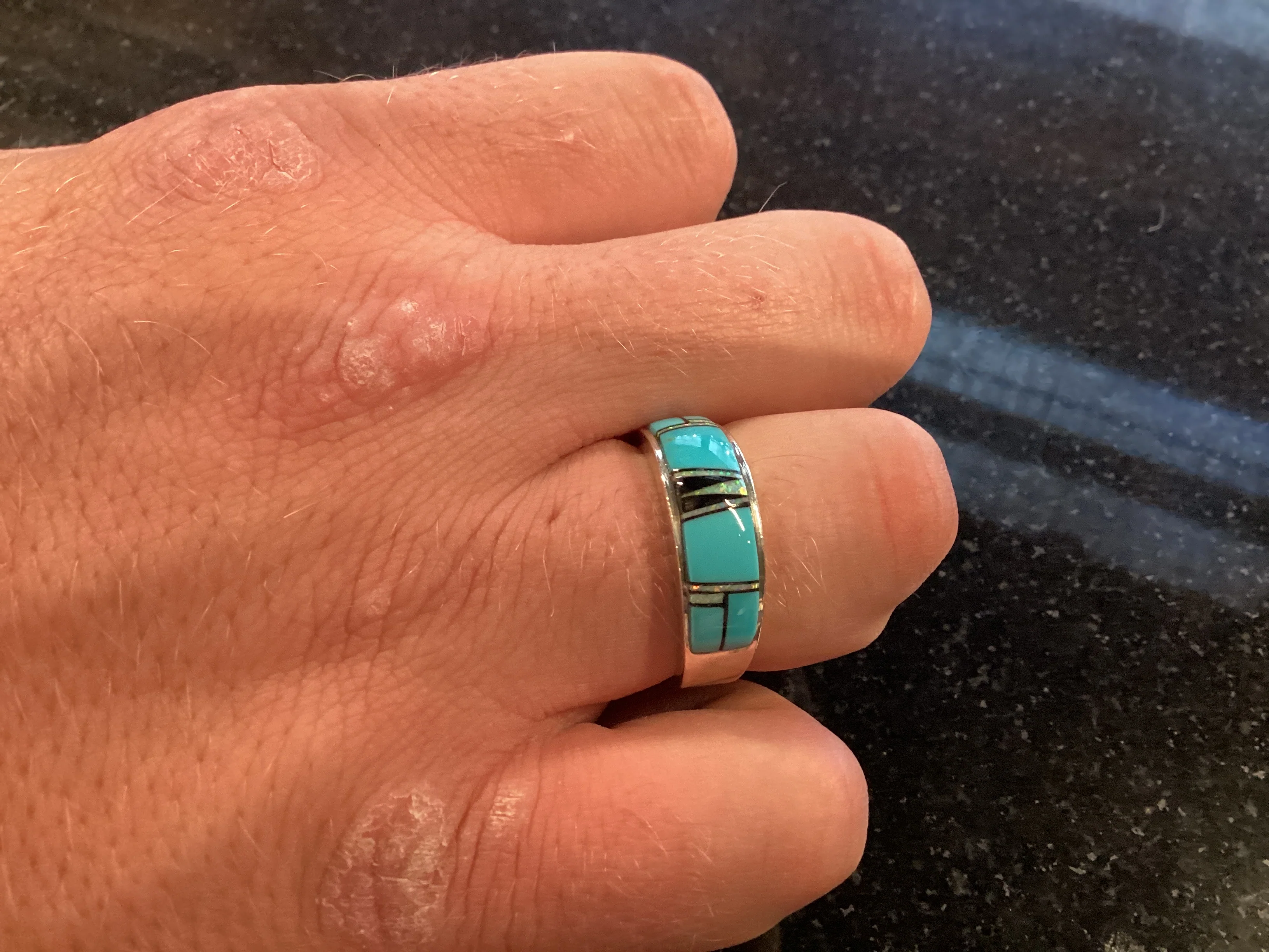 Authentic Turquoise Bands Ring - Image 2