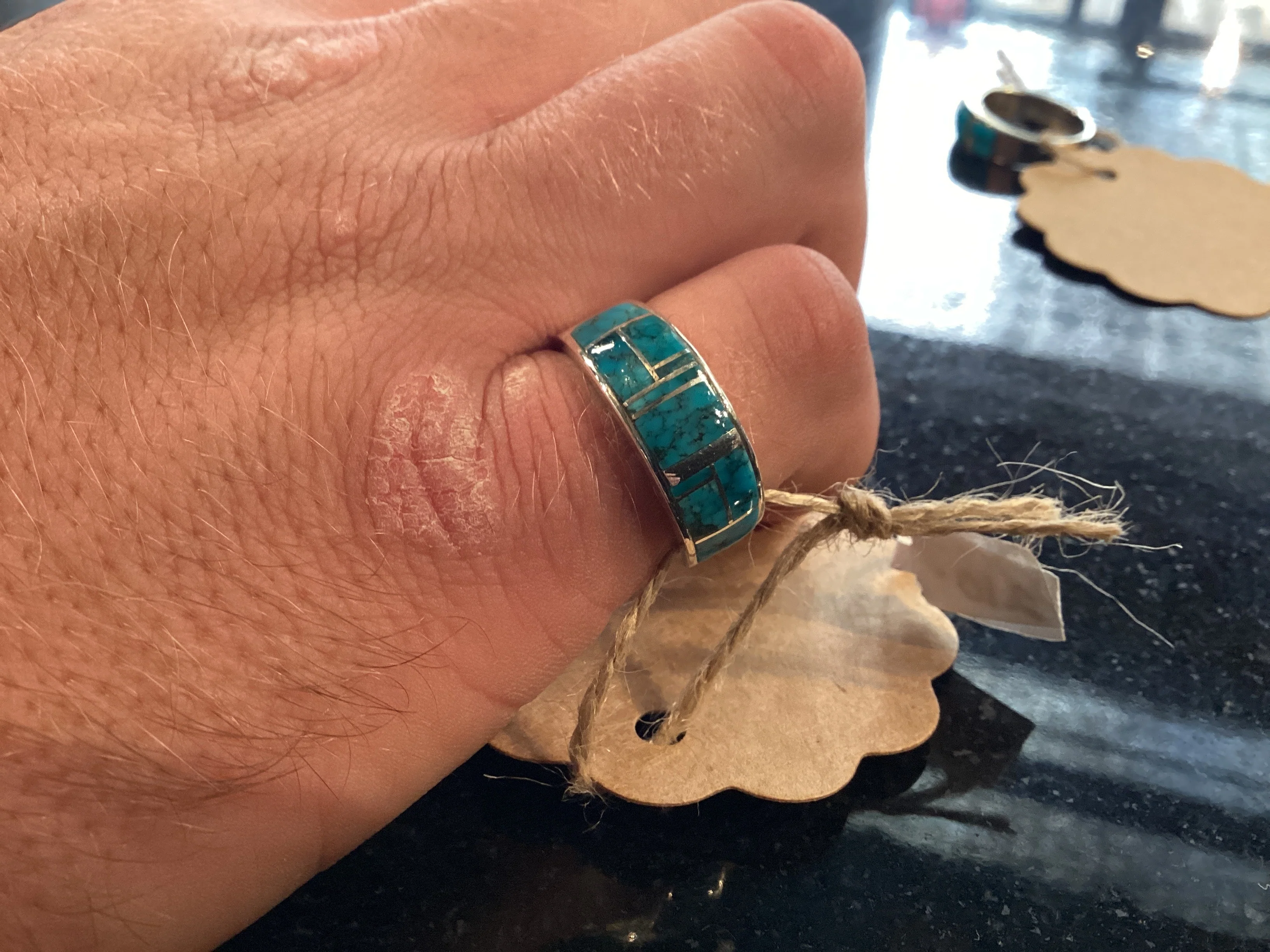 Authentic Turquoise Bands Ring - Image 4