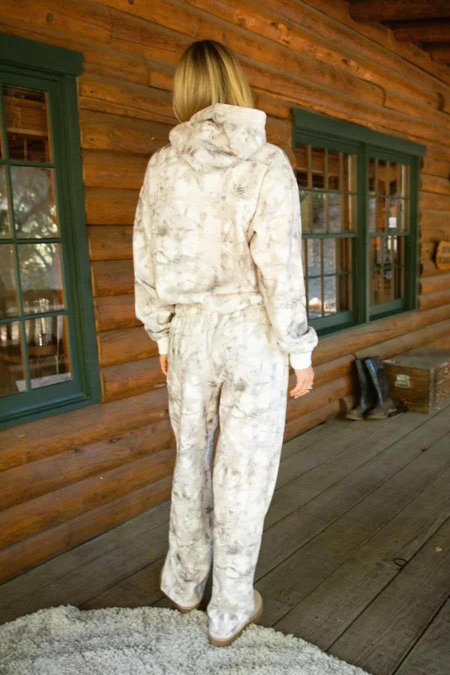 AVERY Light Woodland Camo Lounge Fleece Sweatpants - Image 2
