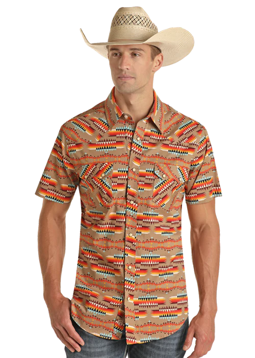 Final Sale ✨ Aztec Sun Men's Snap Up
