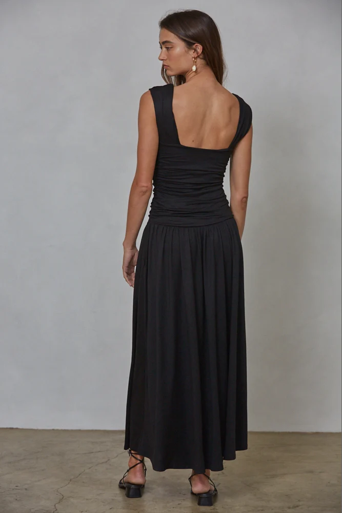Bella Black Maxi Dress - Image 3