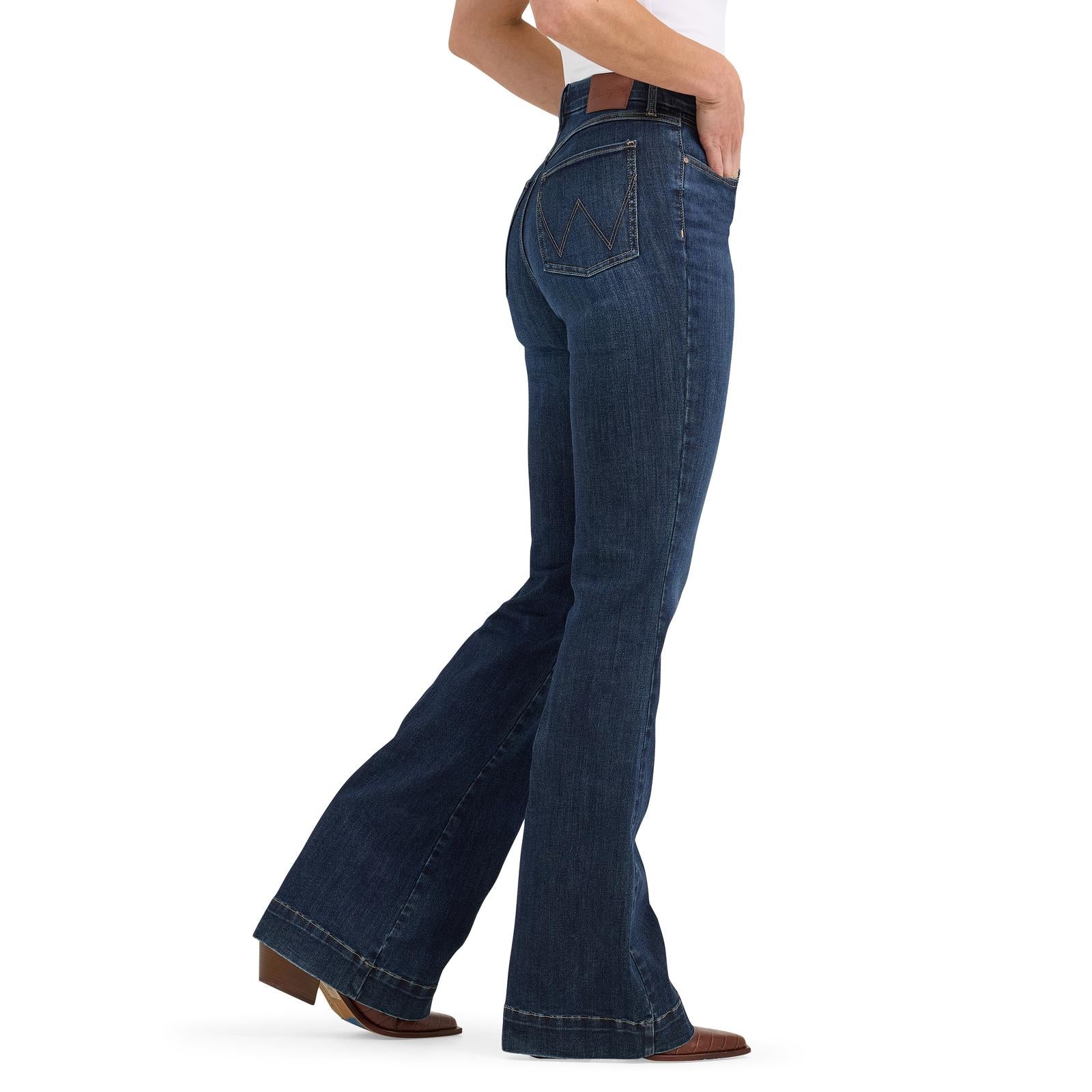 Wrangler Bespoke Beth Deep Sea Trouser - Image 4