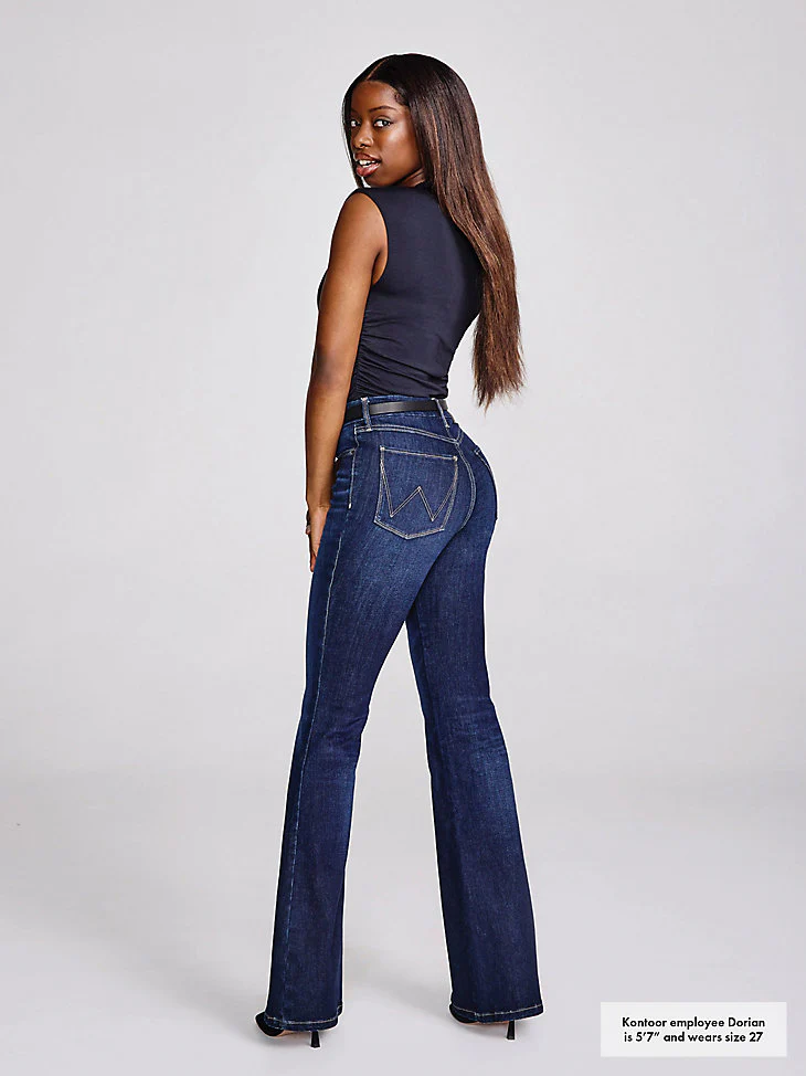 Bespoke Women's Extra Stretch Flare Darkwash - Image 2