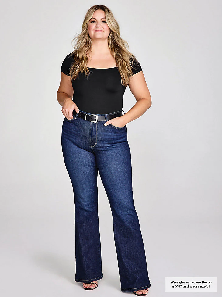 Bespoke Women's Extra Stretch Flare Darkwash - Image 6