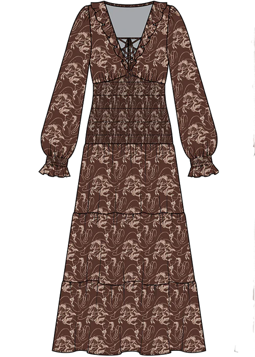 Beth Tiered Maxi Dress - Image 4