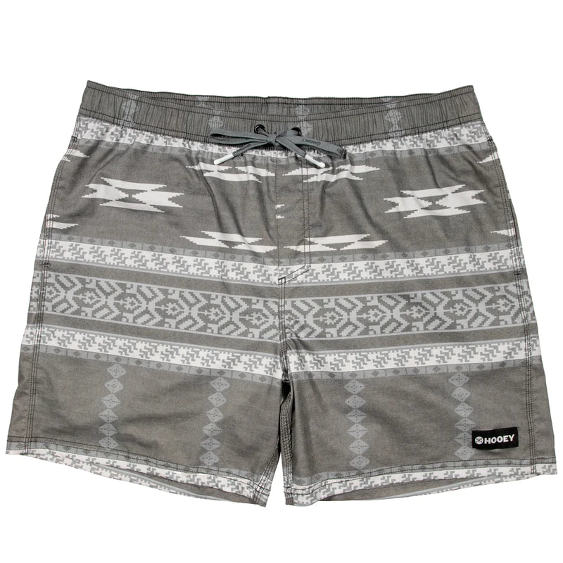 Big Wake Hooey Shorts - Black/Grey Aztec - Image 3