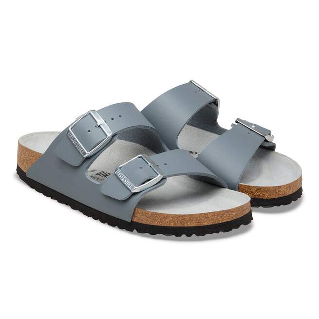 Birkenstock Arizona Birko-Flor Basalt Grey/Pure Sage Sandal - Image 4