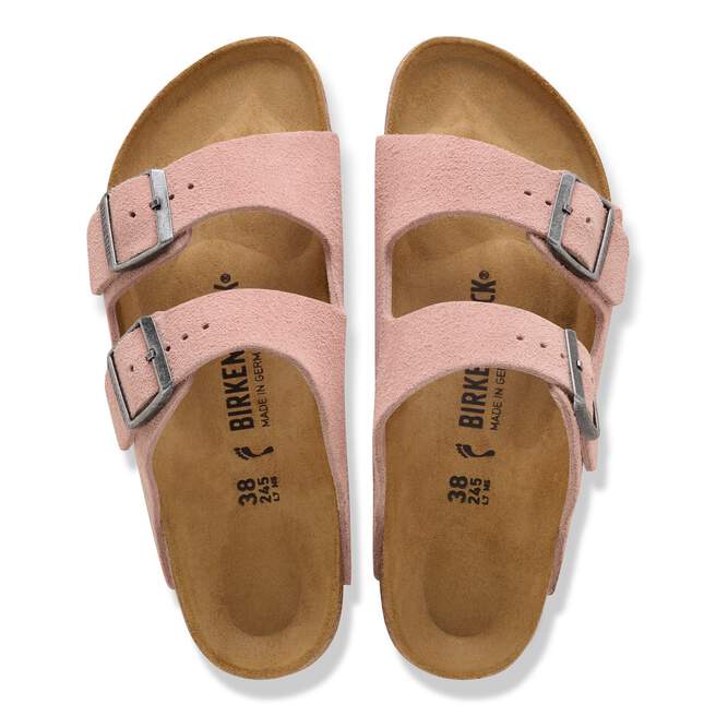 Birkenstock Arizona Suede Leather Pink Clay Sandal - Image 2